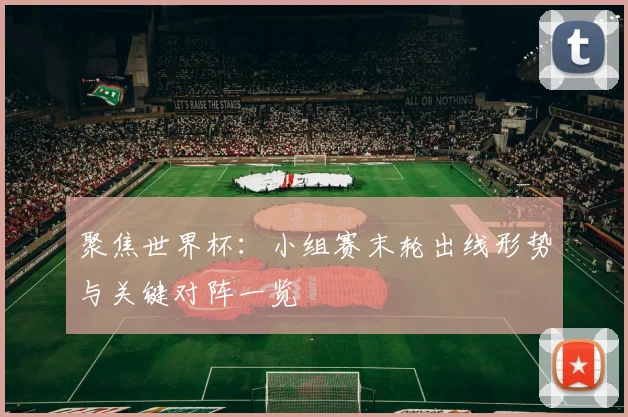 聚焦世界杯：小组赛末轮出线形势与关键对阵一览